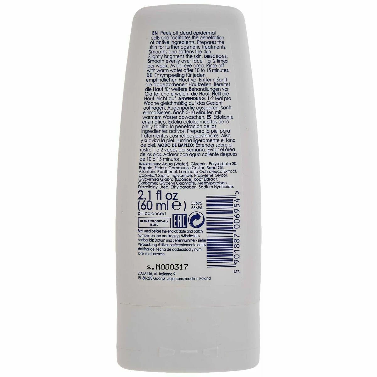 Ziaja Sensitive Exfoliante Enzimático Para Pieles Sensibles, 60 ml