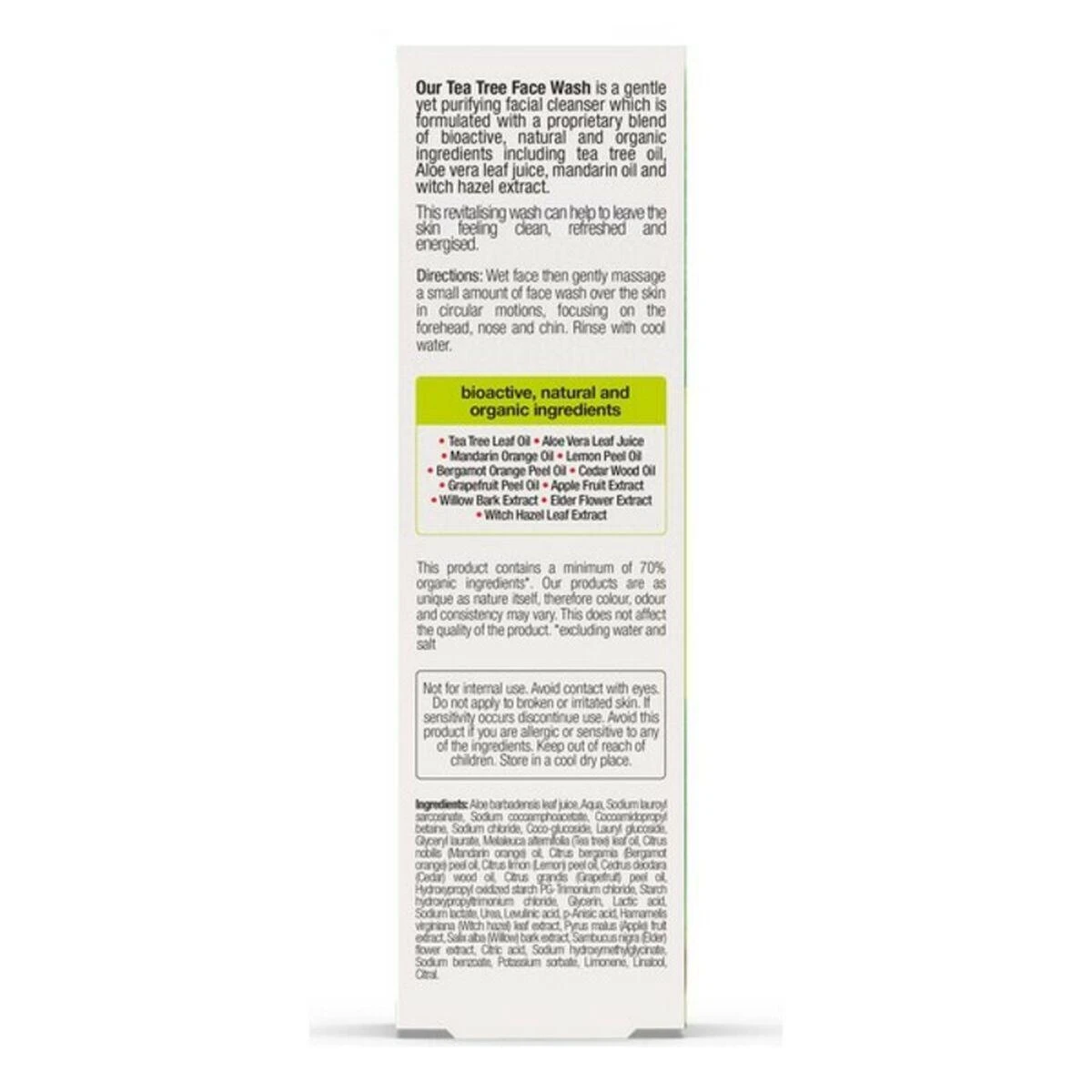 Dr. Organic Arbatmedžio veido prausiklis 200ml