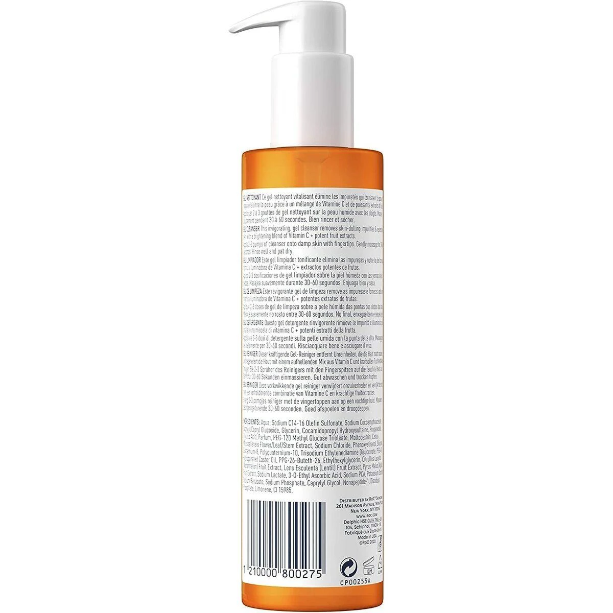 ROC Multi Correxion Revive & Glow Vitamin C spindesio suteikiantis gelinis veido prausiklis, 177 ml