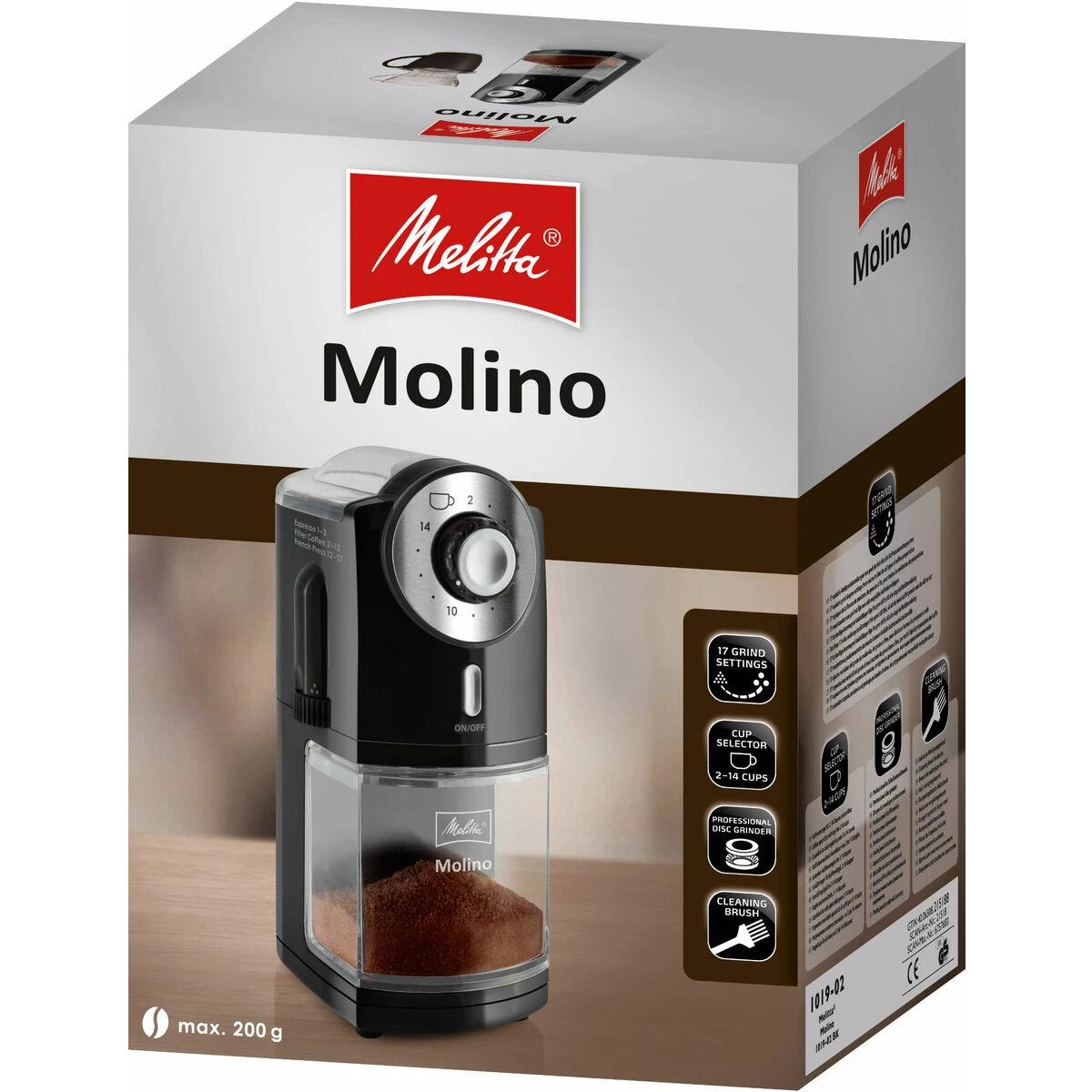 Kavamalė Melitta Molino 1019, juoda/raudona