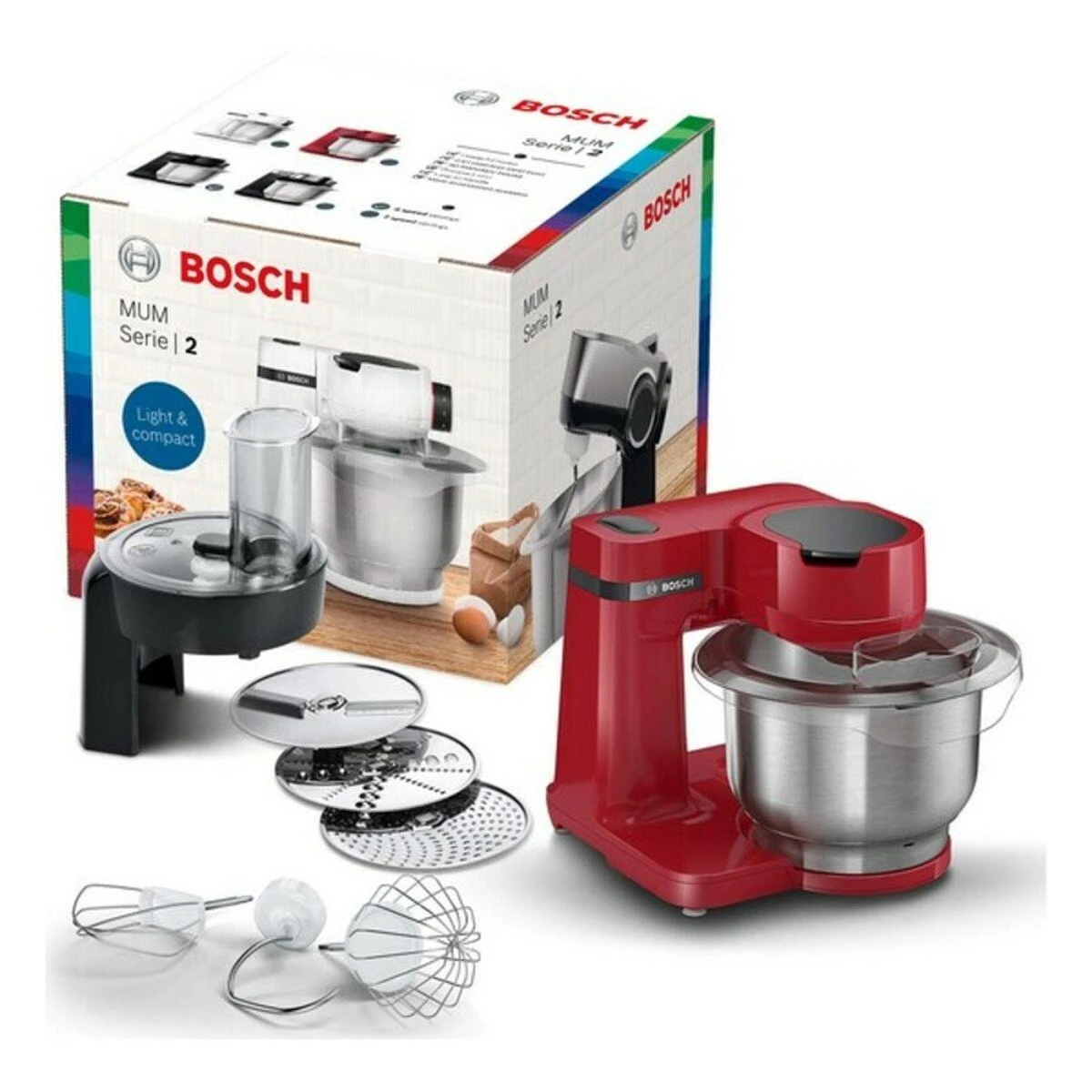 Bosch Virtuvės kombainas MUM Serie | 2 700 W Raudonas, MUMS2ER01
