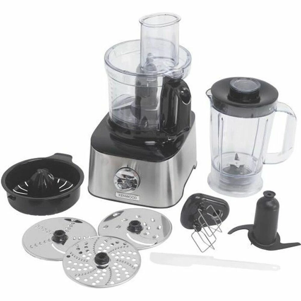 Virtuvinis kombainas KENWOOD Multipro Compact FDM301SS, 800W, 2 greičiai + impulsas, Nerūdijantis plienas peilių geležtės, Inox spalva