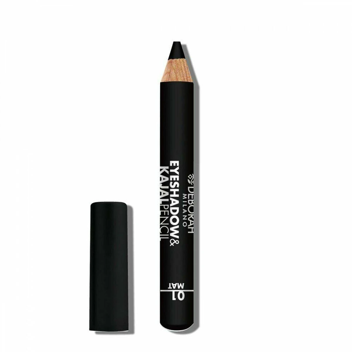 Deborah Blending Matt Eyeshadow & Kajal Akių apvadas 2-In-1 01 Juodas, 2 g