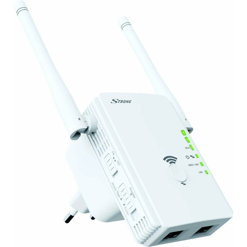 Maršrutizatorius Strong REPEATER300V2, Tinklo kartotuvas, 300 Mbit/s, „Wi-Fi“, Ethernet LAN jungtis, Balta