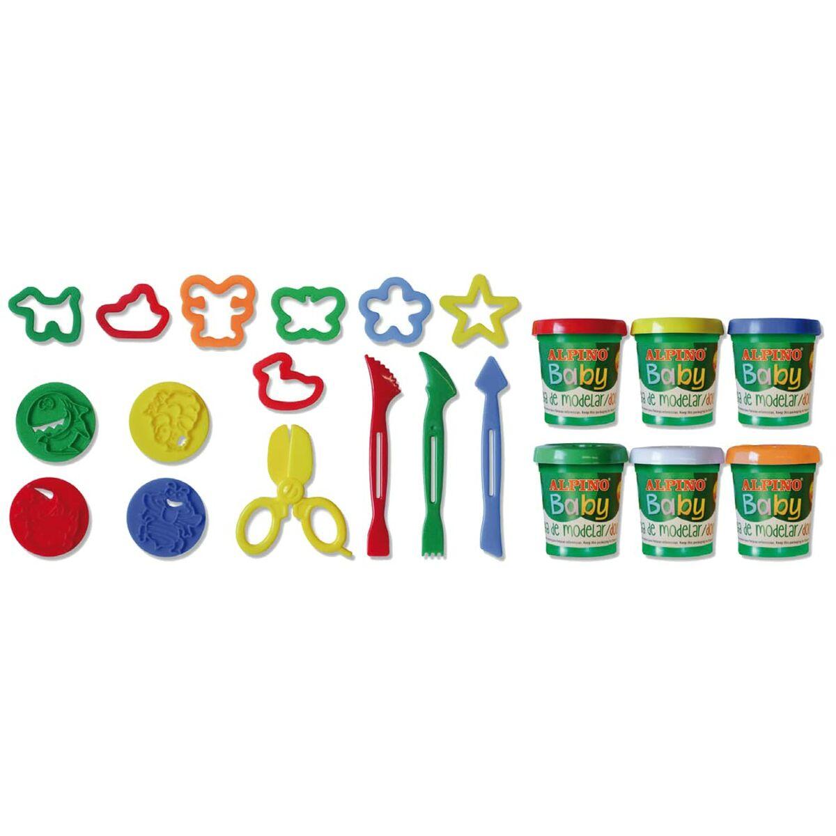 Modelinas Alpino Baby, 6 spalvos x 85g + 16 įrankių
