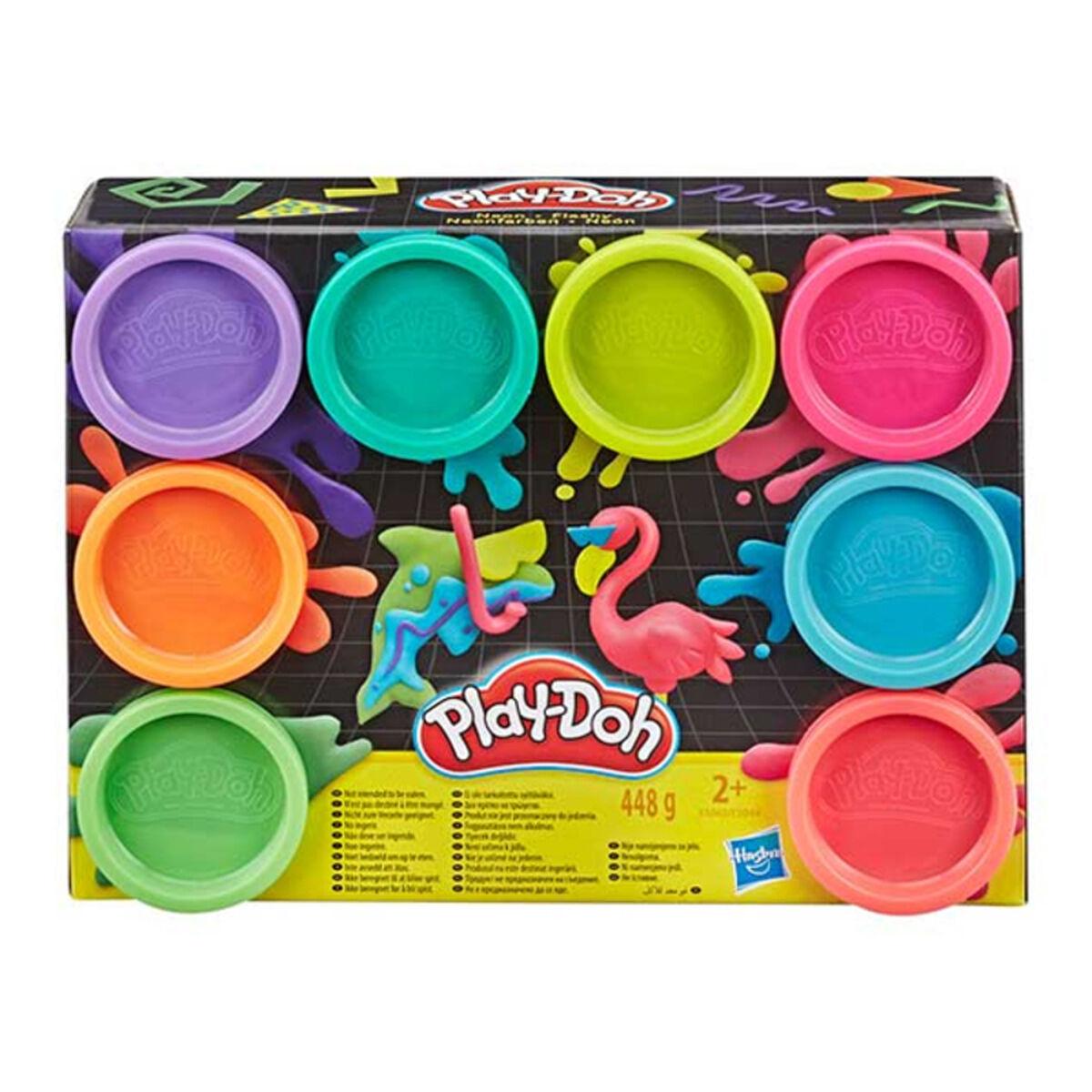PLAY-DOH HASBRO CASTRY CAY 8 SPALVŲ NEONINĖS SPALVOS KONDINĖS DOVANA