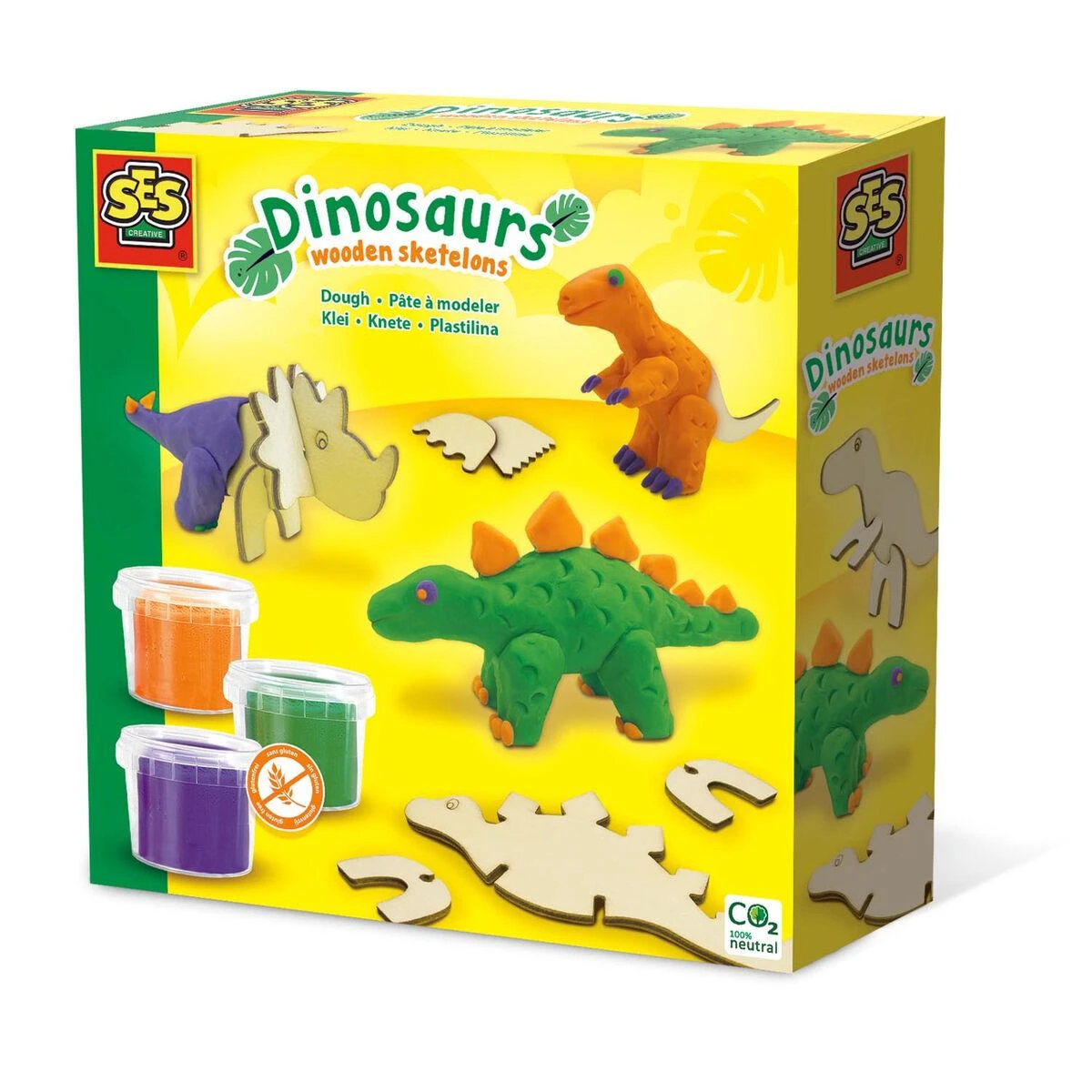 SES Creative – Tešla – Dinozaurų mediniai skeletai – (S00418)