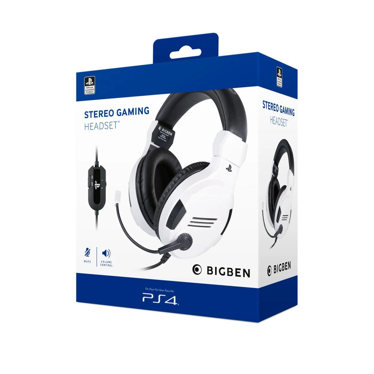 Big Ben BIGBEN V3 laidinės ausinės PS5/PS4 (balta) | 3.5mm