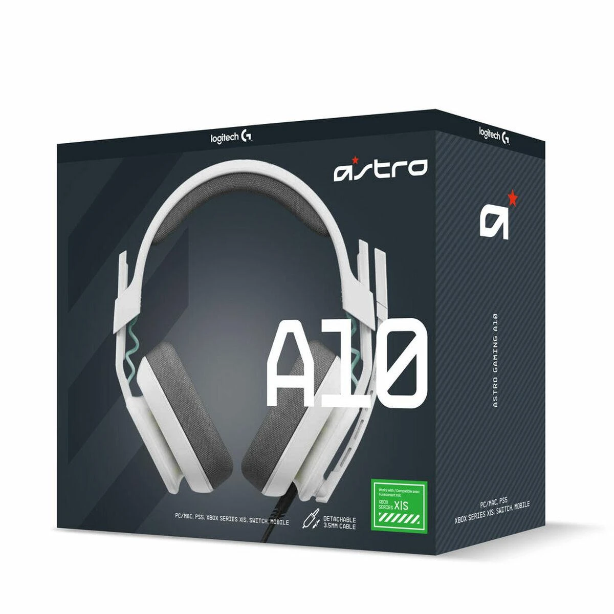 Ausinės LOGITECH ASTRO A10 su laidu Gaming Headsets - STAR KILLER BASE - Baltas - 3.5 MM