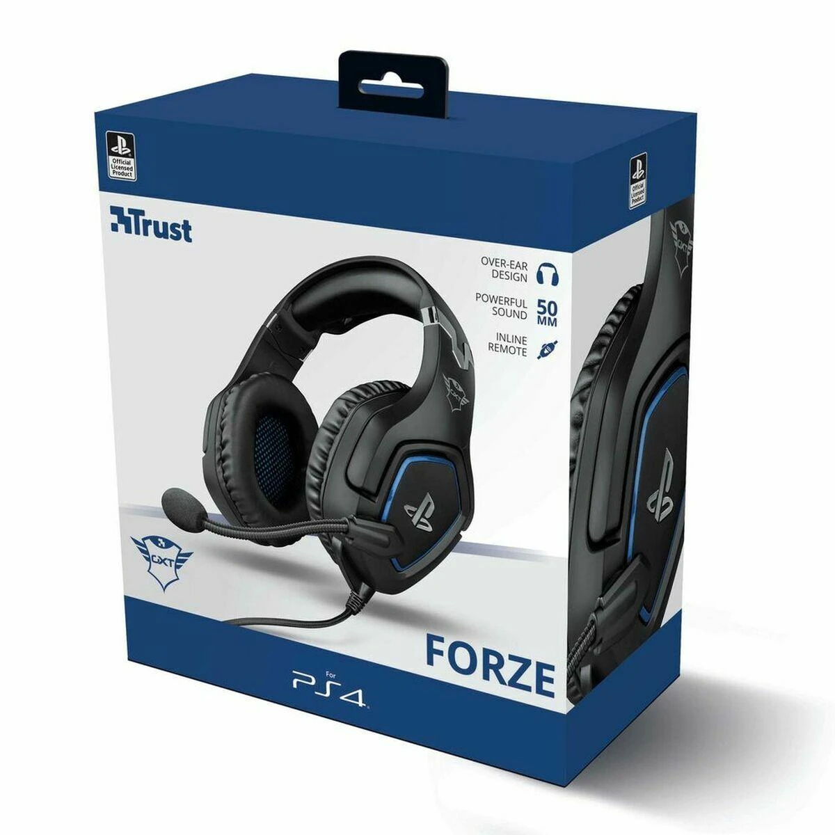 Žaidimų ausinės Trust GXT 488 Forze PS4 Gaming Headset PlayStation official licensed product, Juodos, 23530