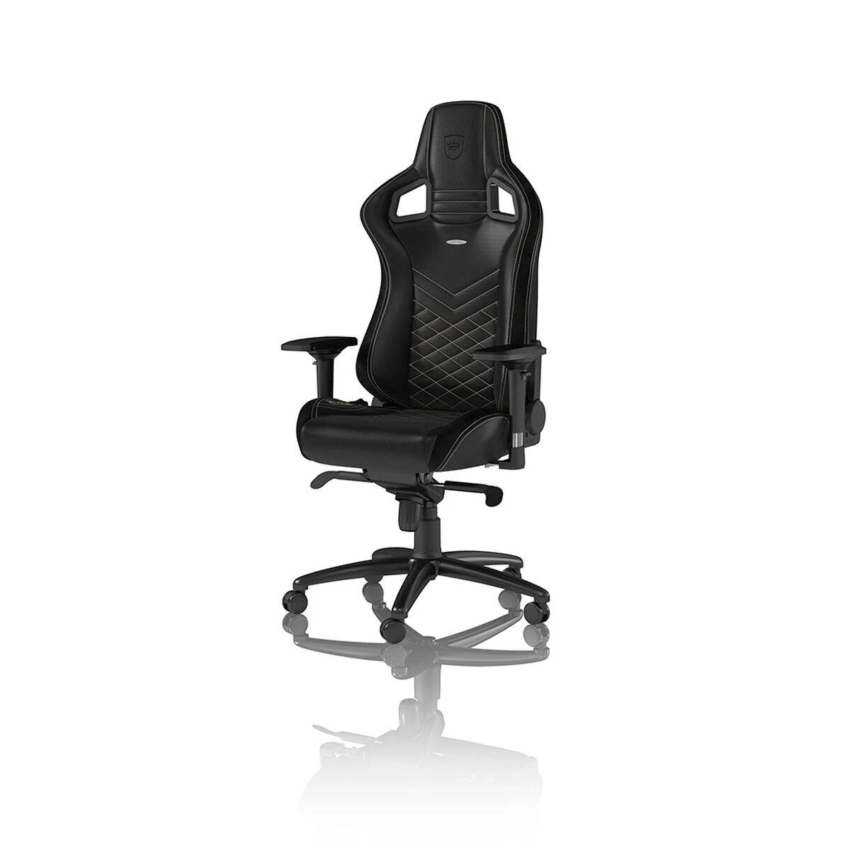 Žaidimų kėdė Noblechairs EPIC PU-Leather Gaming Chair, Juoda-auksinė
