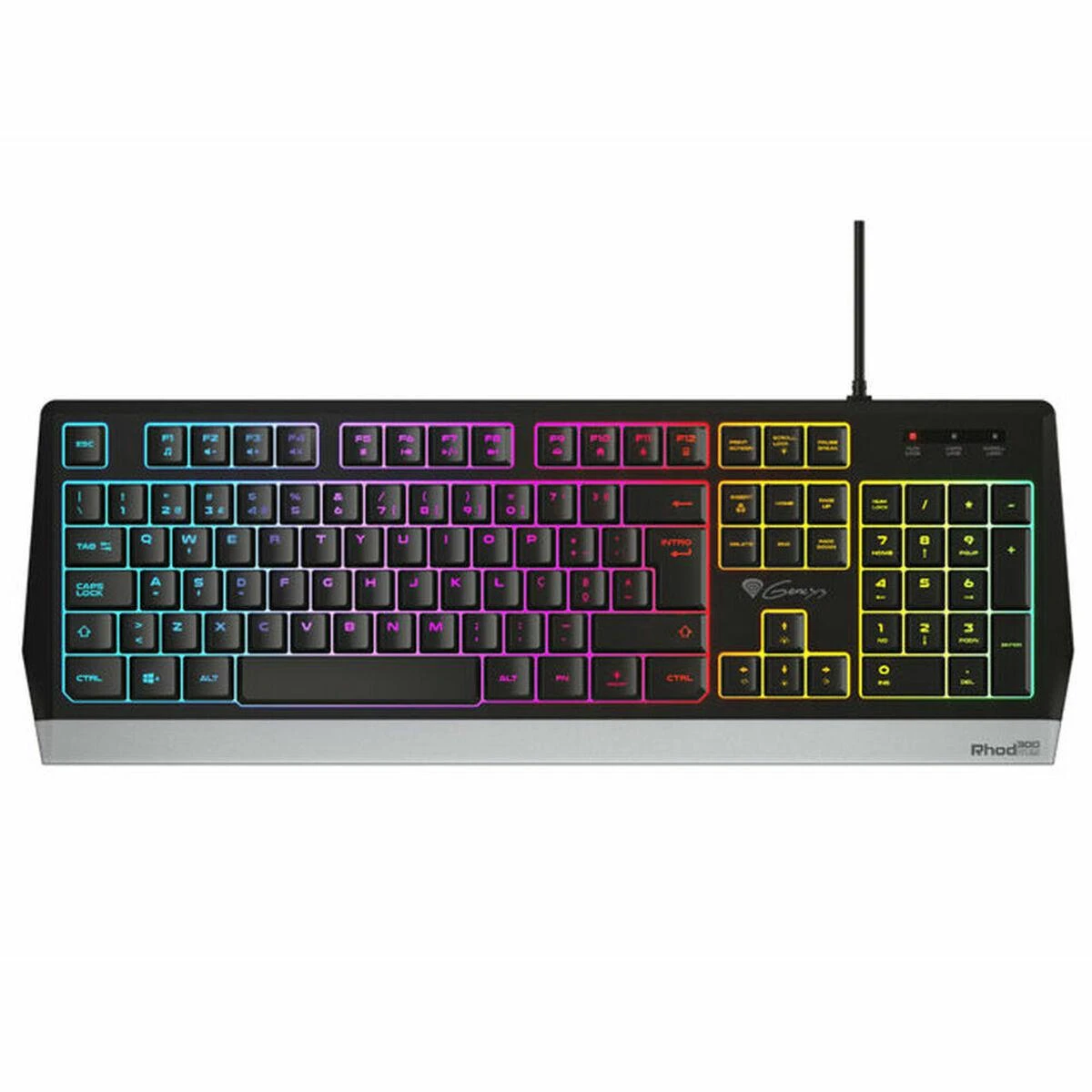 Klaviatūra žaidimams GENESIS RHOD 300 RGB PT su pašvietimu Žaidimams