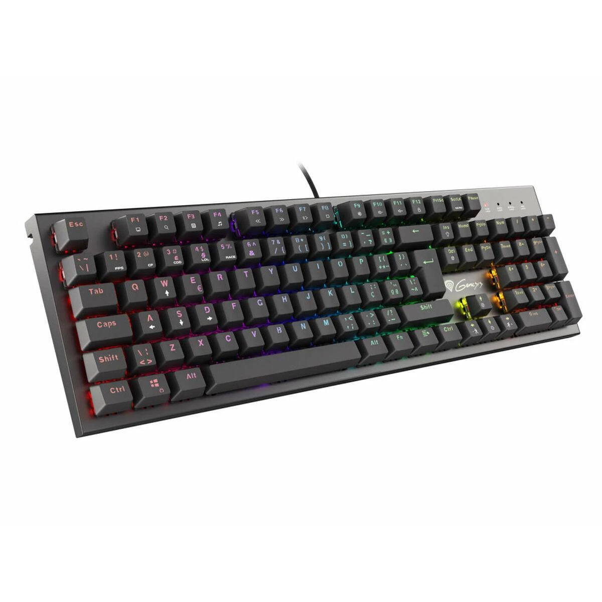 Klaviatūra žaidimams GENESIS THOR 300 RGB PT su pašvietimu mechaninė Raudonas SWITCH SOFTWARE