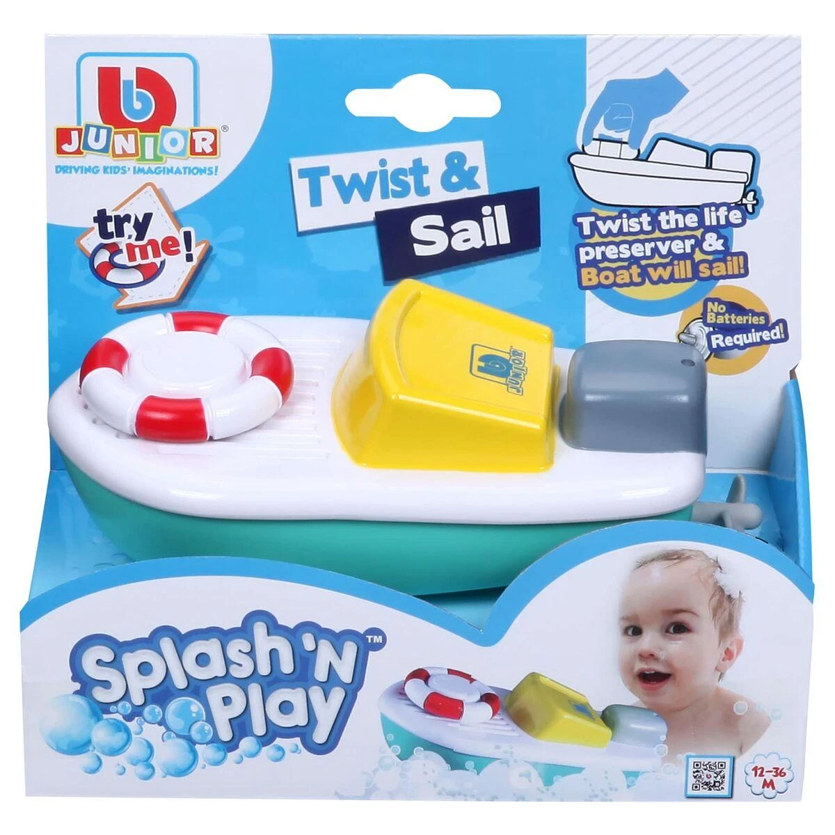 BB JUNIOR vonios žaislas Splash 'N Play Twist & Sail, 16-89002
