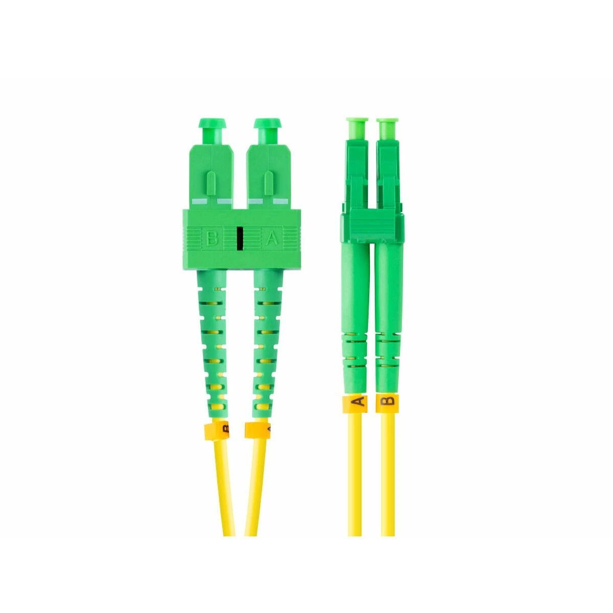 LANBERG šviesolaidinis patchcord SM SC/APC-LC/APC dvipusis 2m LSZH g657a1 3.0mm geltonas