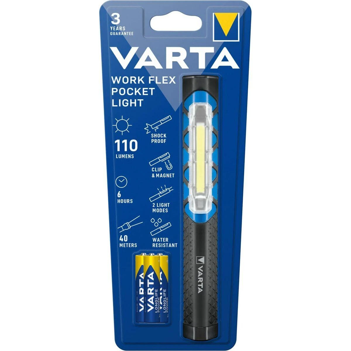 Varta 85131000 Rankinis žibintuvėlis Juoda COB LED