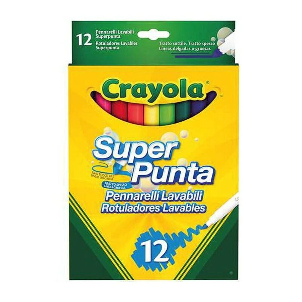 Crayola, Inc. 12 SUPER PATARIMAI PLAUNAMAS MARKER