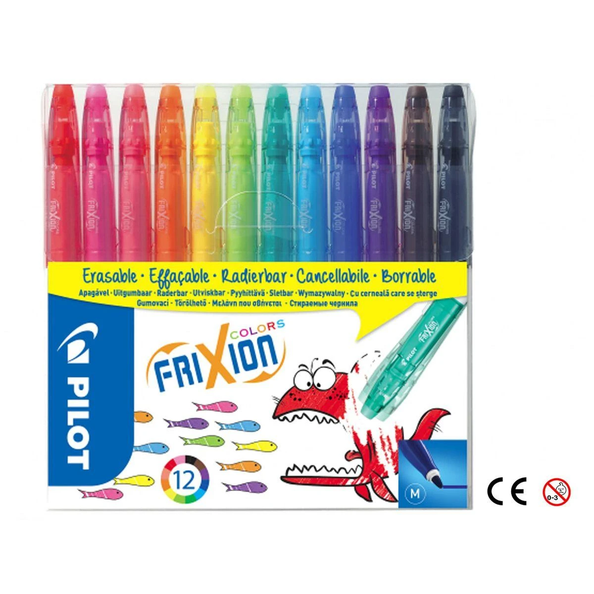 Pilot Pen Trinami flomasteriai Pultas FRIXION COLORS, 12 spalvų