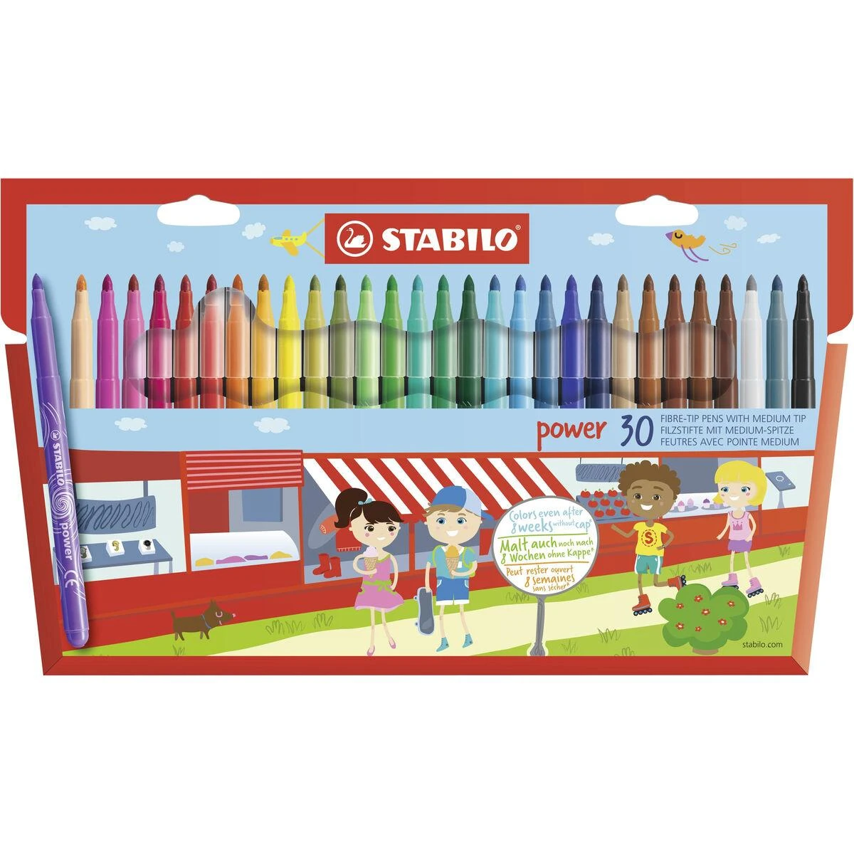 Stabilo Power žymekliai, 30 spalvų (245714)