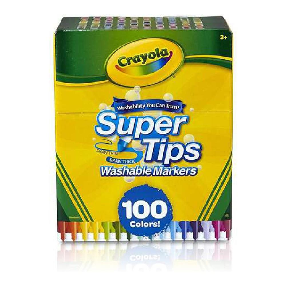 Crayola, Inc. PLAUNAMI ŽYMĖKLAI CRAYOLA SUPERTIPS MARKERS 100 Vnt
