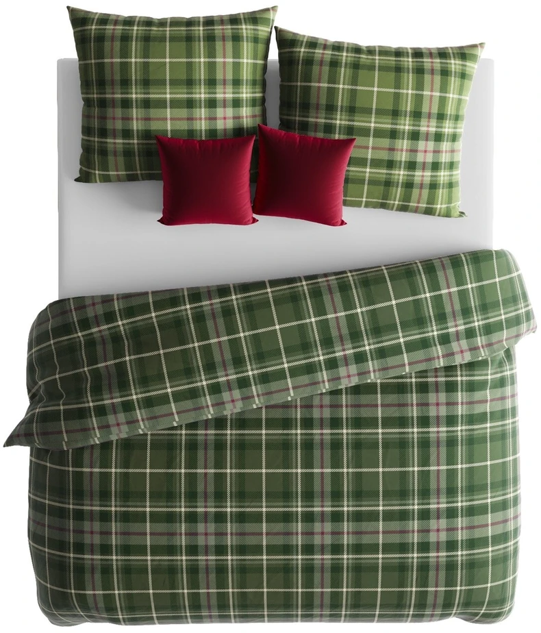 Deluxe satino patalynės komplektas SAMANŲ GAIVA, 3 dalių, 200x220 cm