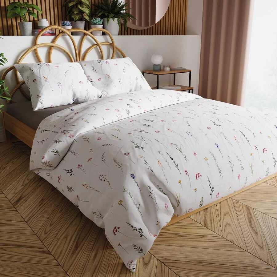 Deluxe satino patalynės komplektas ŠMAIKŠTUS RYTAS, 3 dalių, 200x220 cm