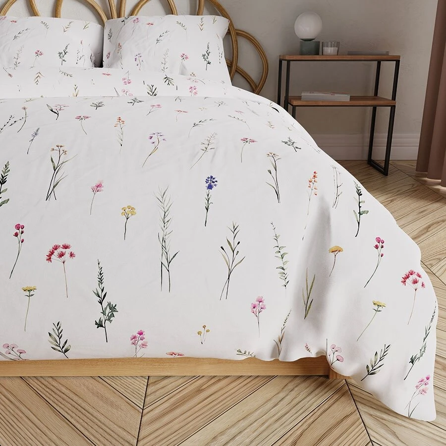 Deluxe satino patalynės komplektas ŠMAIKŠTUS RYTAS, 3 dalių, 200x220 cm