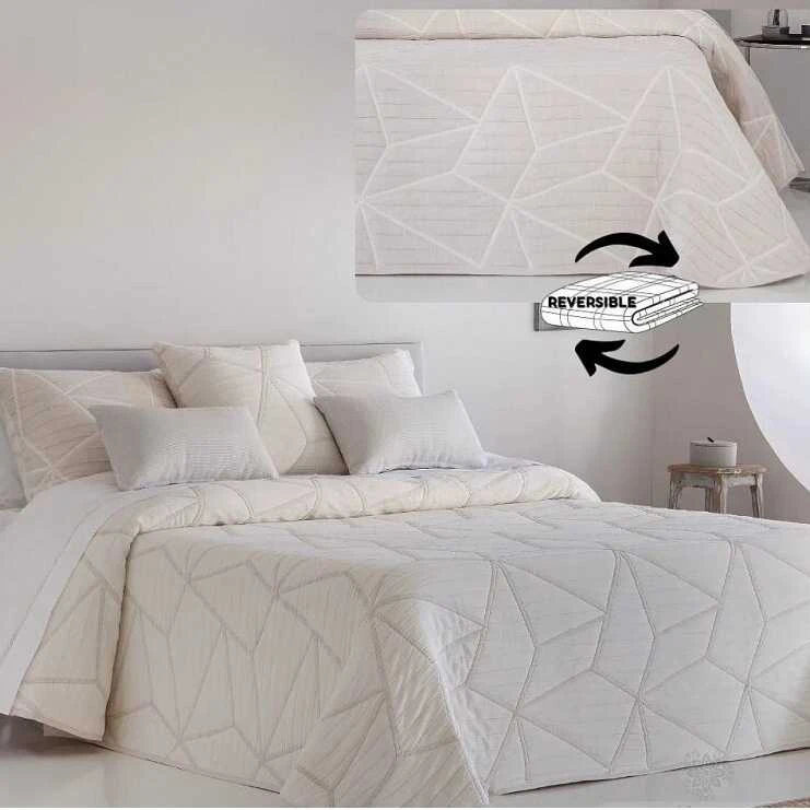 Dvipusė lovatiesė LINE BEIGE, 250x270 cm