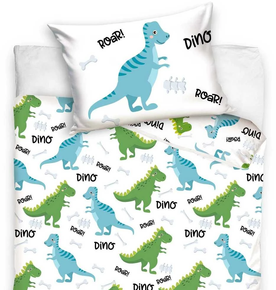 Dvipusis patalynės komplektas "Dino Roar", 100x135 cm