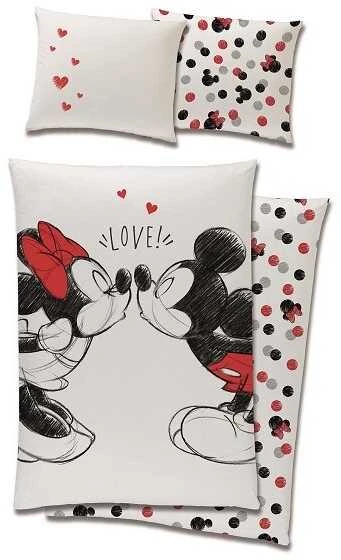 Dvipusis patalynės komplektas "Mickey and Minnie Love!", 140x200 cm