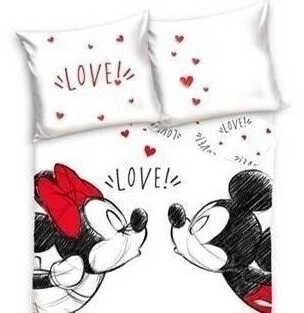 Dvipusis patalynės komplektas "Mickey and Minnie Love!", 140x200 cm
