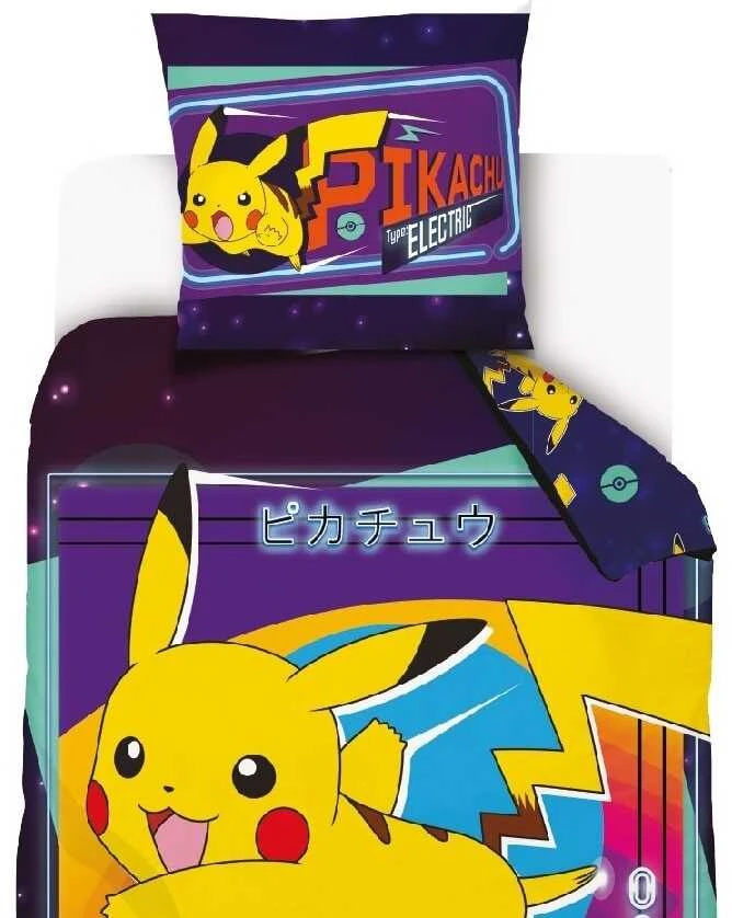 Dvipusis patalynės komplektas POKEMON, 140x200 cm