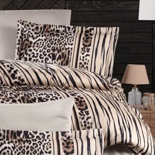 Patalynės komplektas LEOPARD BROWN, 6 dalių, 200x220 cm