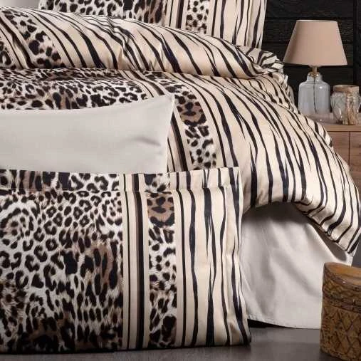 Patalynės komplektas LEOPARD BROWN, 6 dalių, 200x220 cm
