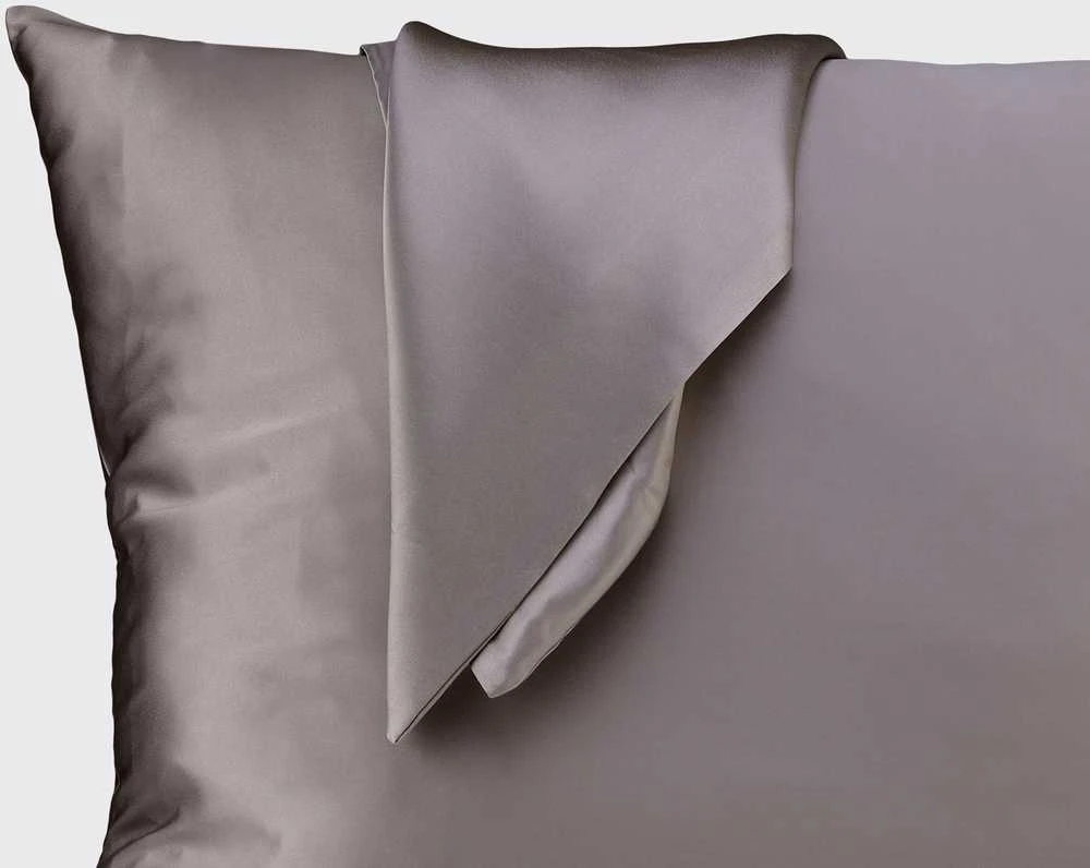 Patalynės komplektas Mulberry šilko pagalvės užvalkalas SMOKE, 19 momų (M/M)