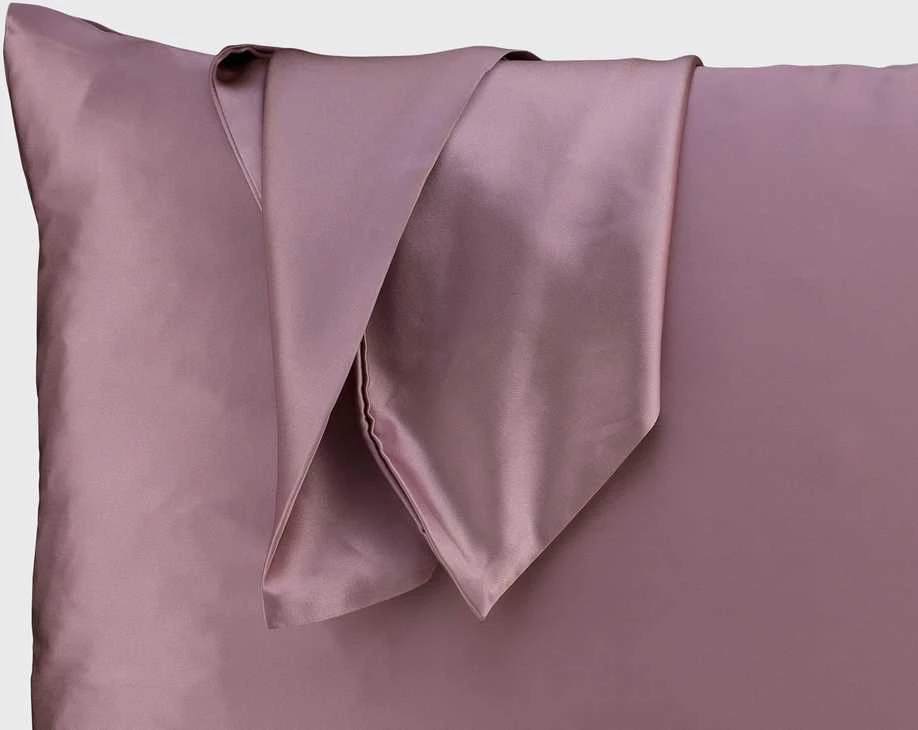 Patalynės komplektas Pink Mulberry šilko pagalvės užvalkalas DUSTY Rožinis, 19 momų (M/M)