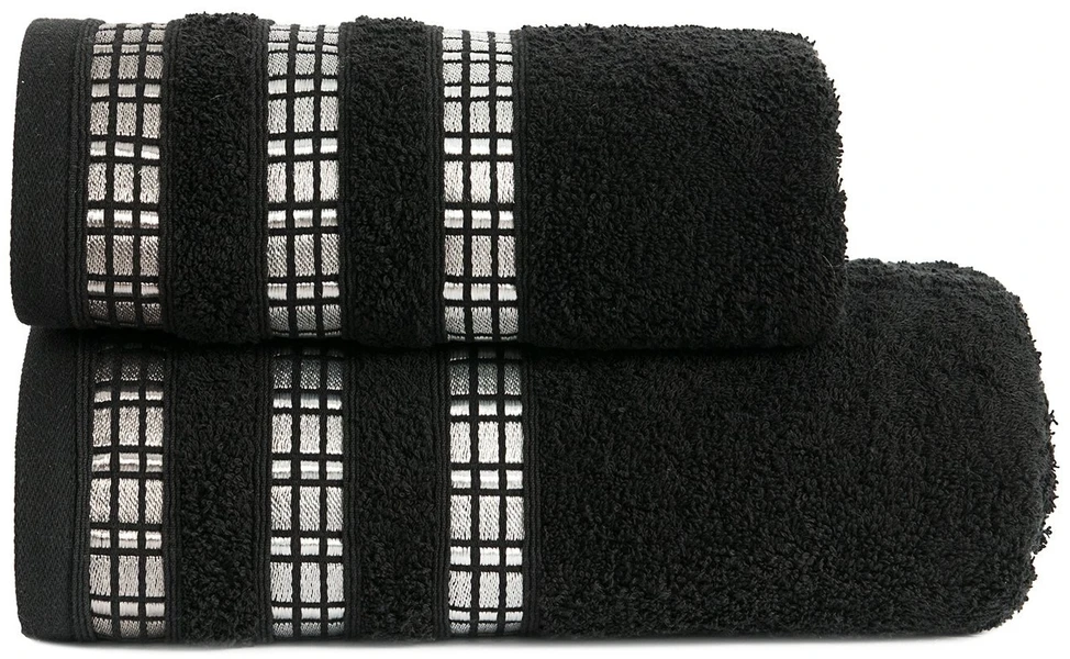 PREMIUM medvilninis rankšluostis LUXURY Juodas, 500g/m²