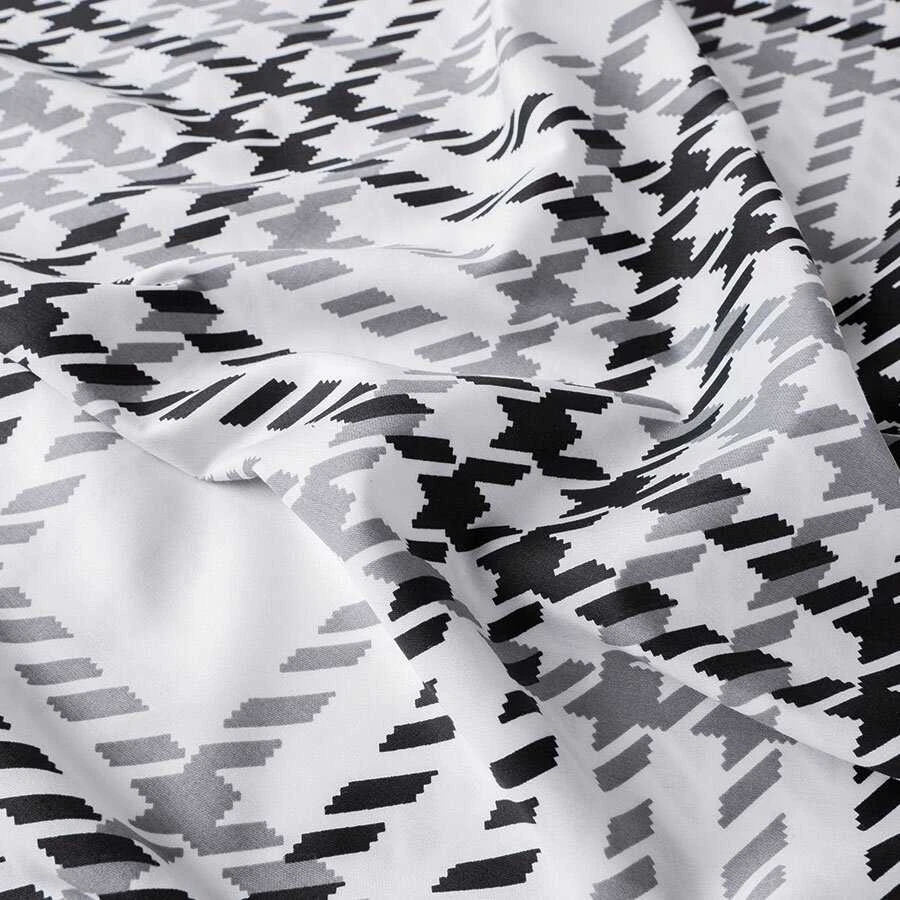 Deluxe satino patalynės komplektas MODERNUS VALSAS, 3 dalių, 200x220 cm