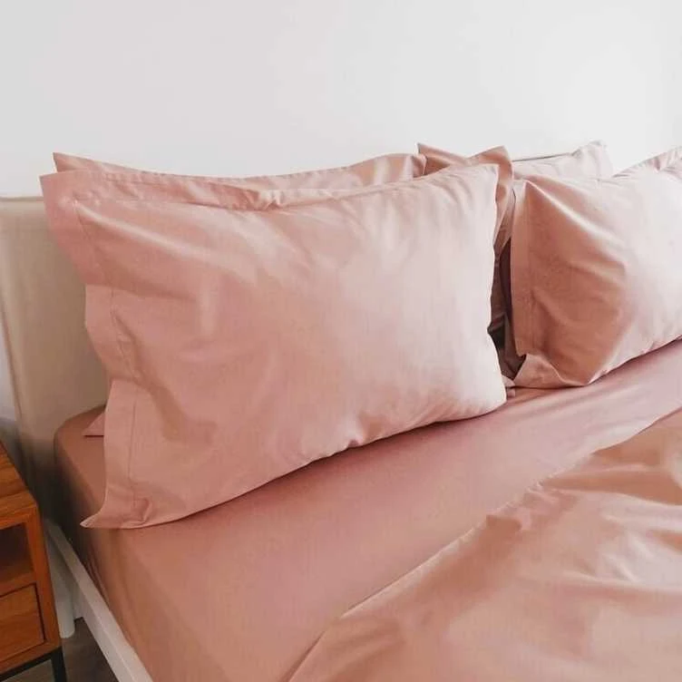Saules Patalyne PREMIUM satino patalynės komplektas "Dusty Rožinė Royal", 200x220 cm