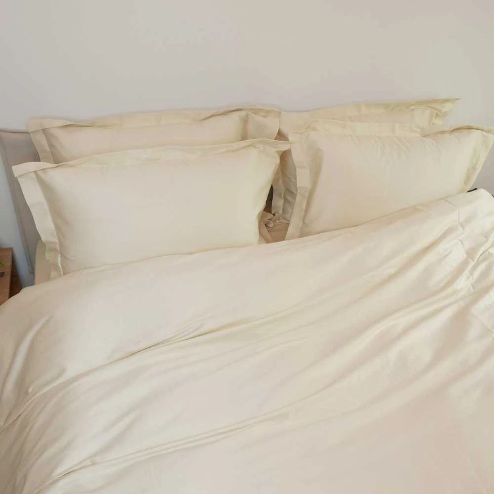 Saules Patalyne PREMIUM satino patalynės komplektas LIGHT Geltonas ROYAL, 200x220 cm