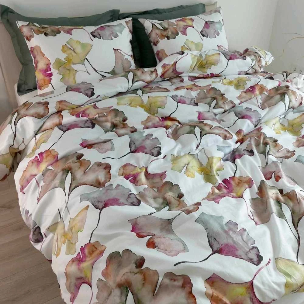 Saules Patalyne Satino patalynės komplektas SPALVINGAS RYTAS, 3 dalių, 200x220 cm