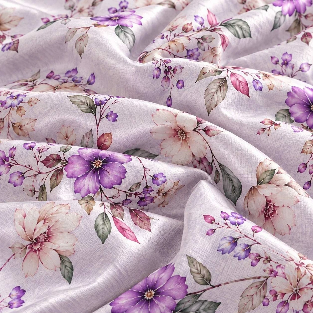 Saules Patalyne Satino patalynės komplektas VIOLETINĖ SVAJA, 3 dalių, 200x220 cm