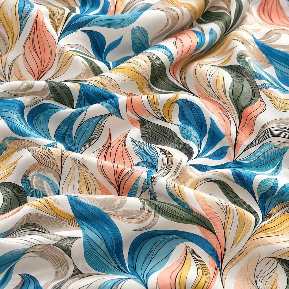 Saules Patalyne Satino patalynės komplektas SPALVINGIEJI RAŠTAI, 3 dalių, 200x220 cm