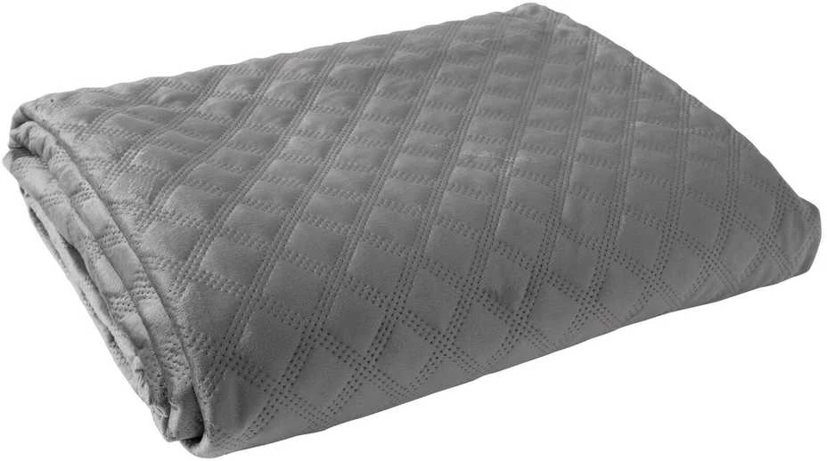 Velveto lovatiesė VELVI ANTHRACITE, 220x240 cm (tamsiai pilka)