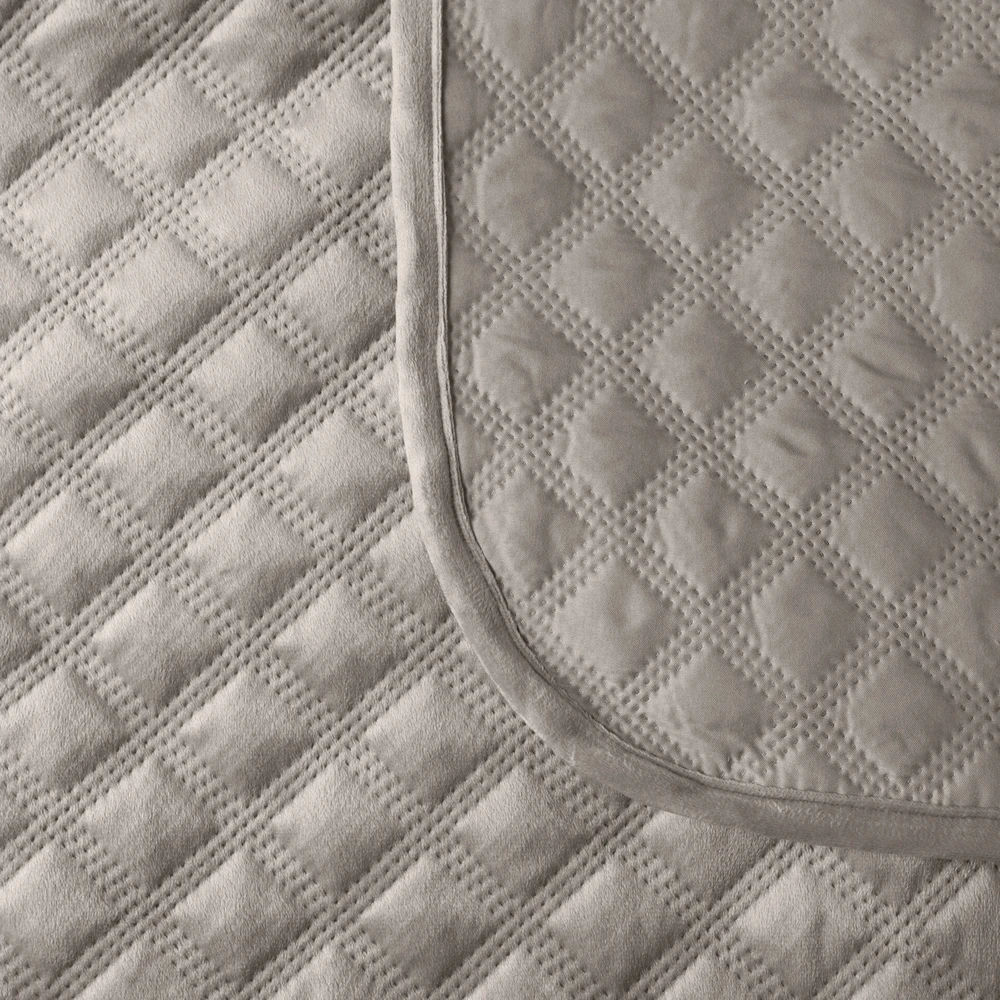 Lean Sport Velveto lovatiesė VELVI GRAY BEIGE, 220x240 cm