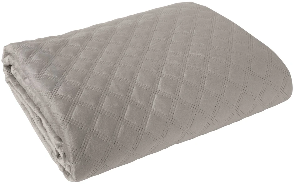 Lean Sport Velveto lovatiesė VELVI GRAY BEIGE, 220x240 cm