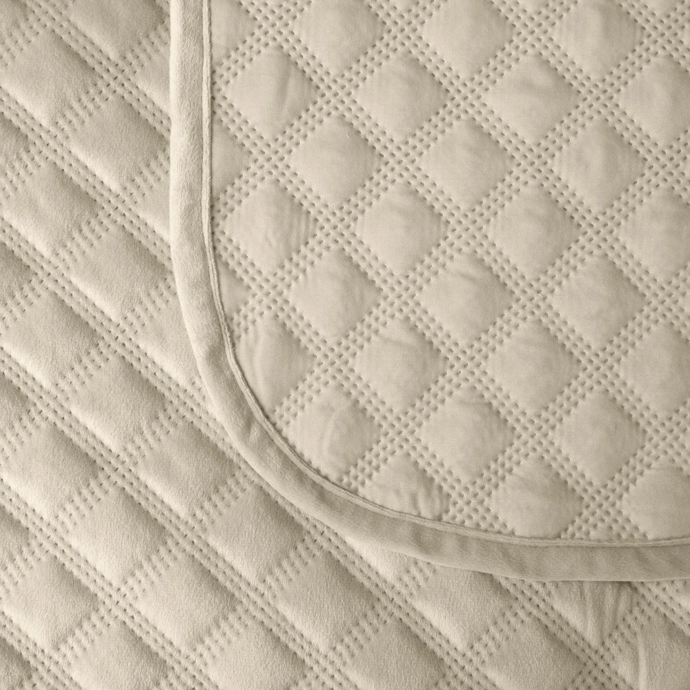 Velveto lovatiesė VELVI LIGHT BEIGE, 220x240 cm