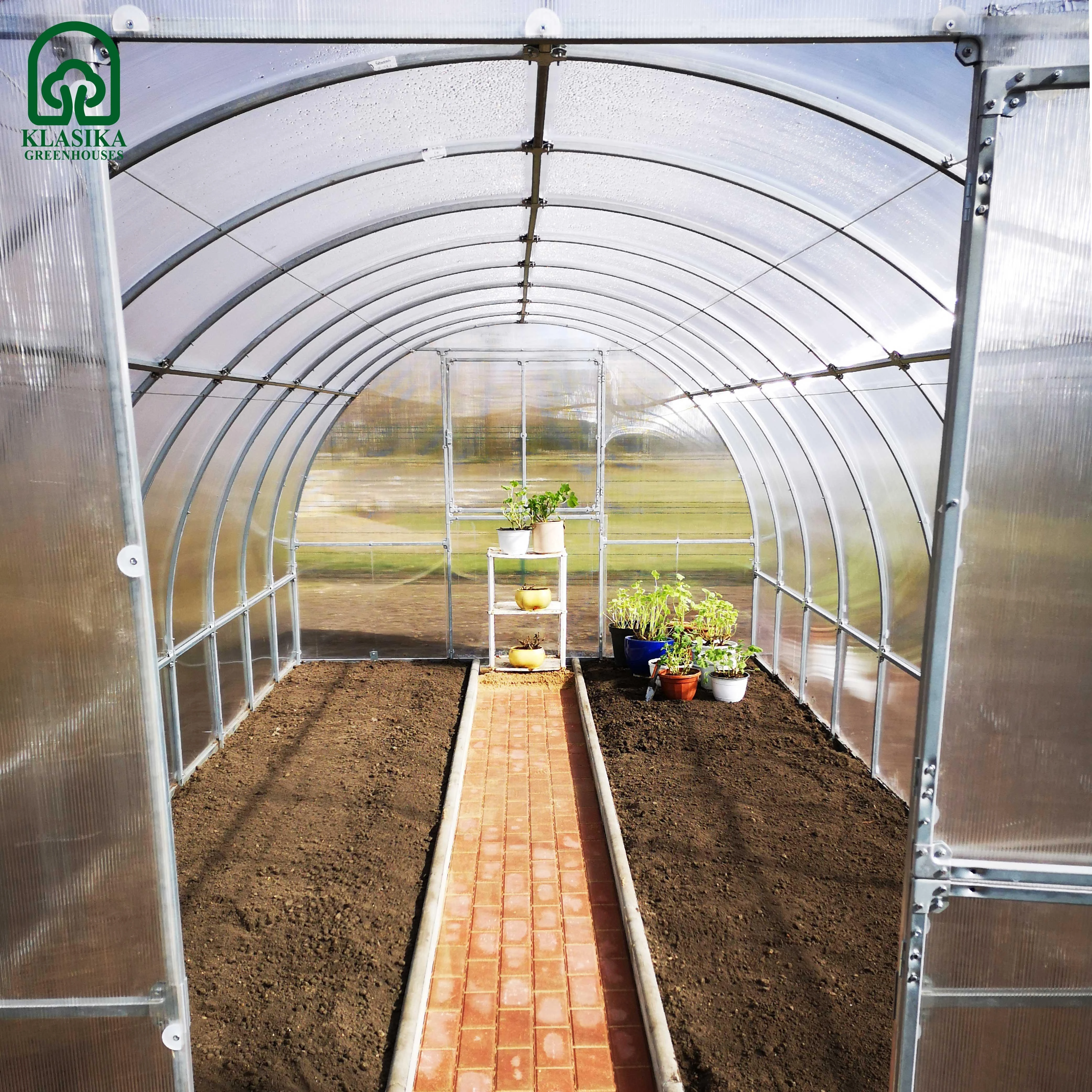 Meistro Kodas Arkinis šiltnamis KLASIKA TUBE 18 m2 6 mm danga 3 x 6 m (18 m2)