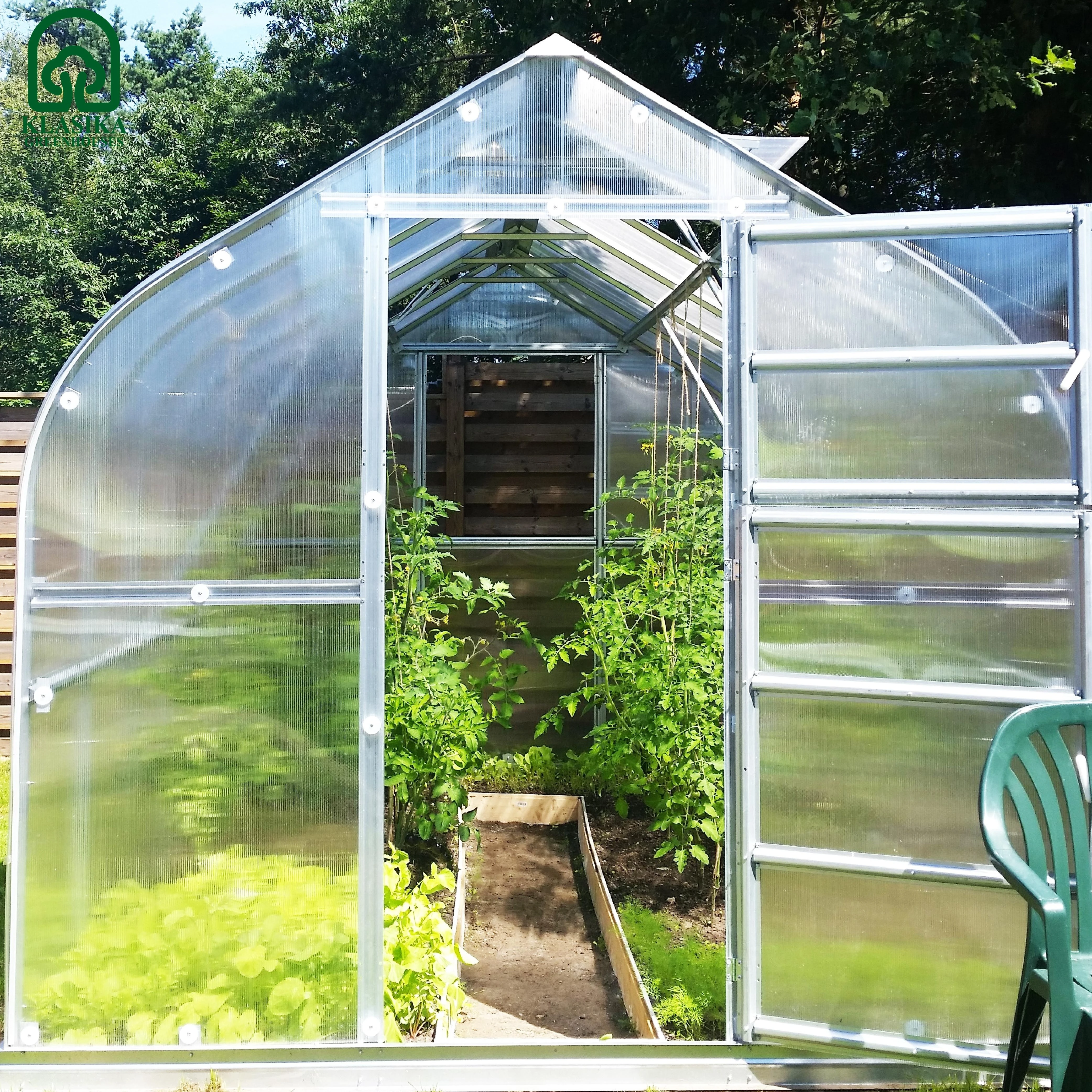 Meistro Kodas Šiltnamis STANDART*KLASIKA 15 m2/6mm. danga(2,5x6m), 3 stoglangiai