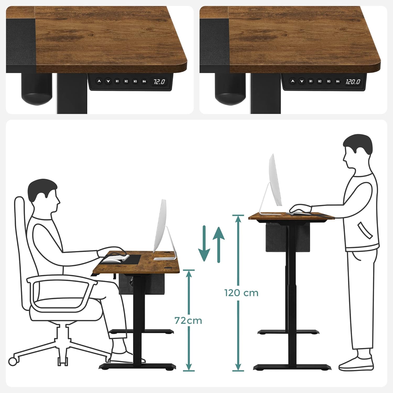 Biurovizija Shopme Ergonominis reguliuojamo aukščio stovimas rašomasis stalas Biurovizija Shopme Ergonominis reguliuojamo aukščio stovimas rašomasis stalas
